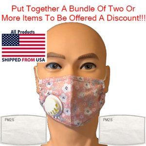 Children's Washable Face Mask Flowers - 2 Filters